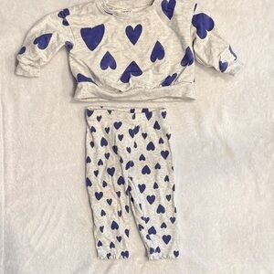 Carter's Gray and Blue Heart Set